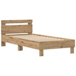 vidaXL Cadre de lit chêne artisanal 100 x 200 cm Bois d'ingénierie