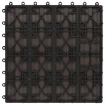 vidaXL Carreau de terrasse 11 Pièces Marron foncé 30 x 30 cm WPC