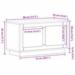 vidaXL Meuble TV Chêne noir 80 x 35 x 45 cm Bois d'ingénierie