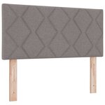 vidaXL Lit à ressorts avec matelas Taupe 90 x 190 cm tissu