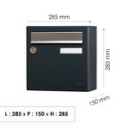 Boite aux lettre  Allure compact gris anthracite 7016M