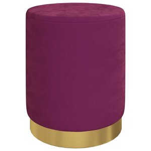 vidaXL Tabouret de rangement rond Violet Velours 31 x 37 cm