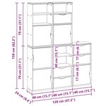 vidaXL Armoires latérales 5 Pièces ODDA 40x24x79 cm bois massif pin