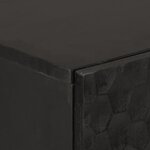 vidaXL Buffet noir 60x33x100 cm bois de manguier massif