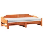 vidaXL Lit de jour et lit gigogne sans matelas 90x190 cm bois massif