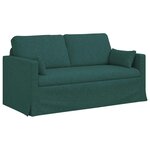 vidaXL Canapé 2 Pièces Vert foncé 158 x 78 x 80 cm tissu