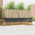 vidaXL Ensemble de canapés d'extérieur 6 Pièces Blanc et anthracite