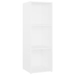 vidaXL Meuble TV Blanc 107x35x37 cm Aggloméré