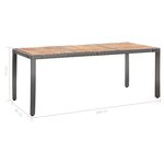 vidaXL Ensemble à manger d'extérieur 9Pièces coussins Résine tressée Gris