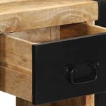 vidaXL Table de chevet 40x35x40 cm bois brut massif de manguier