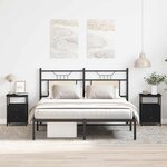 vidaXL Tables de chevet 2 pièces Chêne noir 34 x 35 5 x 50 cm Bois d'ingénierie
