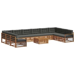 vidaXL Ensembles de canapés 11 pc Naturel et Anthracite