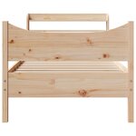 vidaXL Cadre de lit avec tête de lit 90x190 cm bois de pin massif