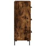 vidaXL Buffet Chêne fumé 34 5x34x90 cm Bois d'ingénierie