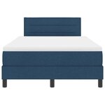 vidaXL Lit à ressorts avec matelas Bleu 120 x 190 cm tissu