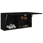 vidaXL Armoire murale de bain noir 80x25x40 cm bois d'ingénierie