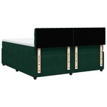 vidaXL Sommier à lattes de lit et matelas Vert foncé 180x200cm Velours