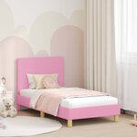 vidaXL Cadre de lit pour enfants avec tête de lit Rose 80 x 160 cm