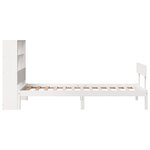 vidaXL Lit bibliothèque sans matelas blanc 90x190cm bois de pin massif