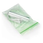 Sachet plastique zip vert translucide 50 microns (lot de 1000)