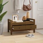 vidaXL Banc d'entrée Marron miel 80x40x43 cm Bois de pin massif