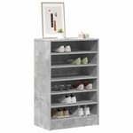 vidaXL Armoire à chaussures Gris béton 60x35x92 cm Bois d’ingénierie