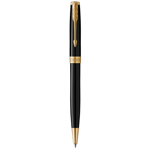 PARKER Sonnet Stylo bille  Noir  Recharge noire pointe moyenne  Coffret cadeau