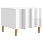 vidaXL Table basse Blanc brillant 49 x 50 x 40 cm Bois d'ingénierie