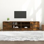 vidaXL Meubles TV 2 Pièces Chêne fumé 80x35x36 5 cm Bois d'ingénierie