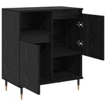 vidaXL Buffet Chêne noir 60 x 35 x 70 cm Bois d'ingénierie