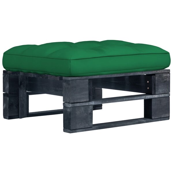vidaXL Pouf palette de jardin noir bois de pin imprégné