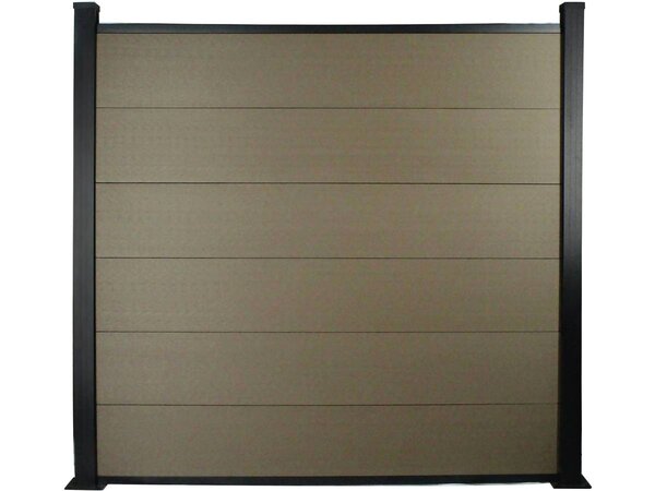 Lot de 6 lames de clôture L 160cm x 25.8cm en composite + 2 profilés - Terracotta