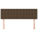vidaXL Têtes de lit 2 Pièces Marron foncé 72x5x78/88 cm Tissu