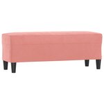 vidaXL Banc Rose 100x35x41 cm Velours