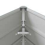 vidaXL Jardinière Gris clair 195 x 100 x 45 cm Acier galvanisé