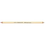 Crayon gomme perfection 7057 double pointe doré x 6 faber-castell
