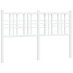 vidaXL Tête de lit métal blanc 120 cm