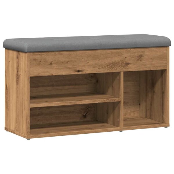 vidaXL Banc à chaussures chêne artisanal 82x32x45 5 cm bois ingénierie