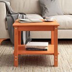 vidaXL Table basse Marron cire 50 x 50 x 45 cm Bois massif en pin