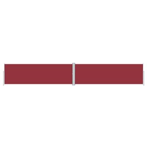 vidaXL Auvent latéral rétractable Rouge 160x1000 cm
