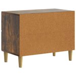 vidaXL Cabinet de chevet avec tiroir Chêne fumé 62 x 34 5 x 48 cm
