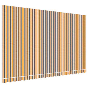 vidaXL Tissu de remplacement pour auvent rayures multicolores 5x3 m