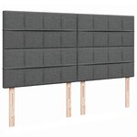 VidaXL Cadre de lit ottoman avec matelas gris foncé 160x200cm tissu
