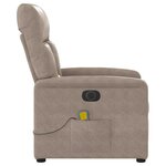 vidaXL Fauteuil inclinable de massage électrique taupe