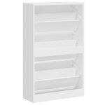 vidaXL Armoire à chaussure Blanc brillant 63x24x103 cm Bois ingénierie