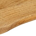 vidaXL Dessus de table 100x40x3 8 cm bord vivant bois massif manguier