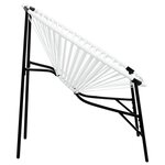 vidaXL Chaise œuf de jardin noir et blanc résine tressée