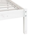 vidaXL Cadre de lit sans matelas blanc bois de pin massif 160x200 cm