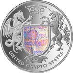 PUMA Binary World 1 Once Argent Monnaie 1000 Satoshi United Crypto States 2025