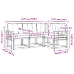 vidaXL Ensemble de canapés d'extérieur 4 pc Blanc et gris clair